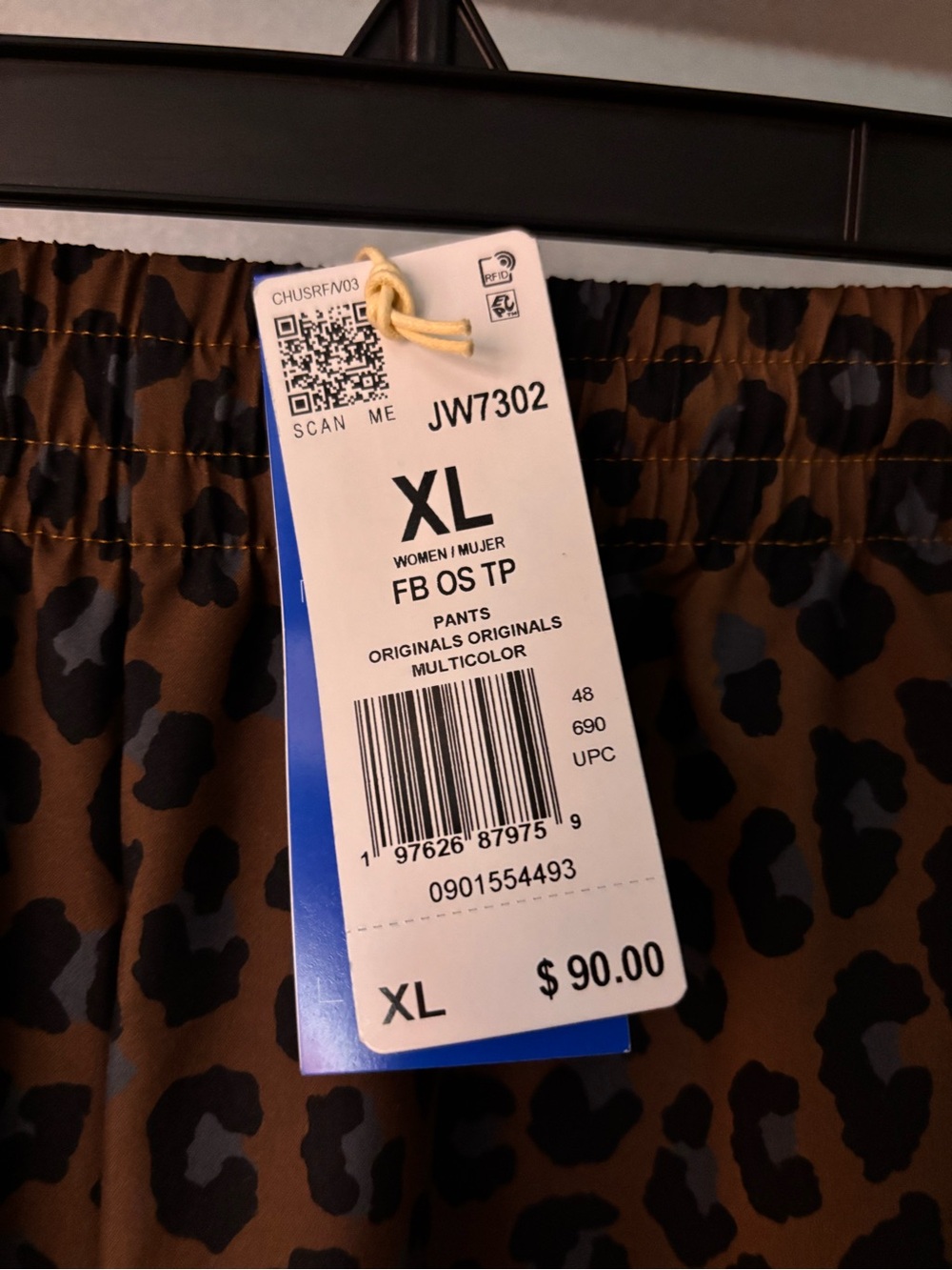 adidas Firebird Leopard Oversized Women's Track Pants Size XL JW7302 - Picture 4 of 6